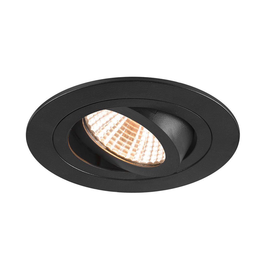 NEW TRIA 75, luminária para encastrar no teto, 2700 K, 38°, IP 20, redondo, preto