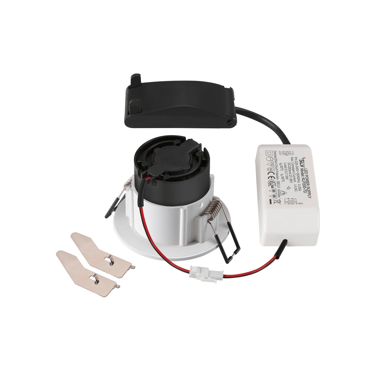 NEW TRIA® 68, luminária para encastrar no teto, 3000 K, 38°, IP 20 / IP 65, redondo, branco