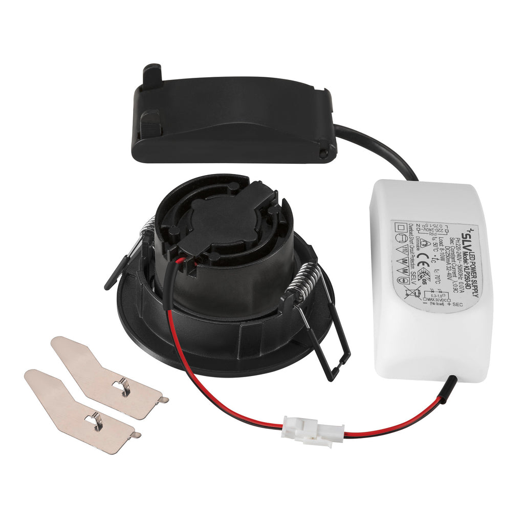 NEW TRIA® 68, luminária para encastrar no teto, 1800-3000 K, 38°, IP 20, redondo, preto