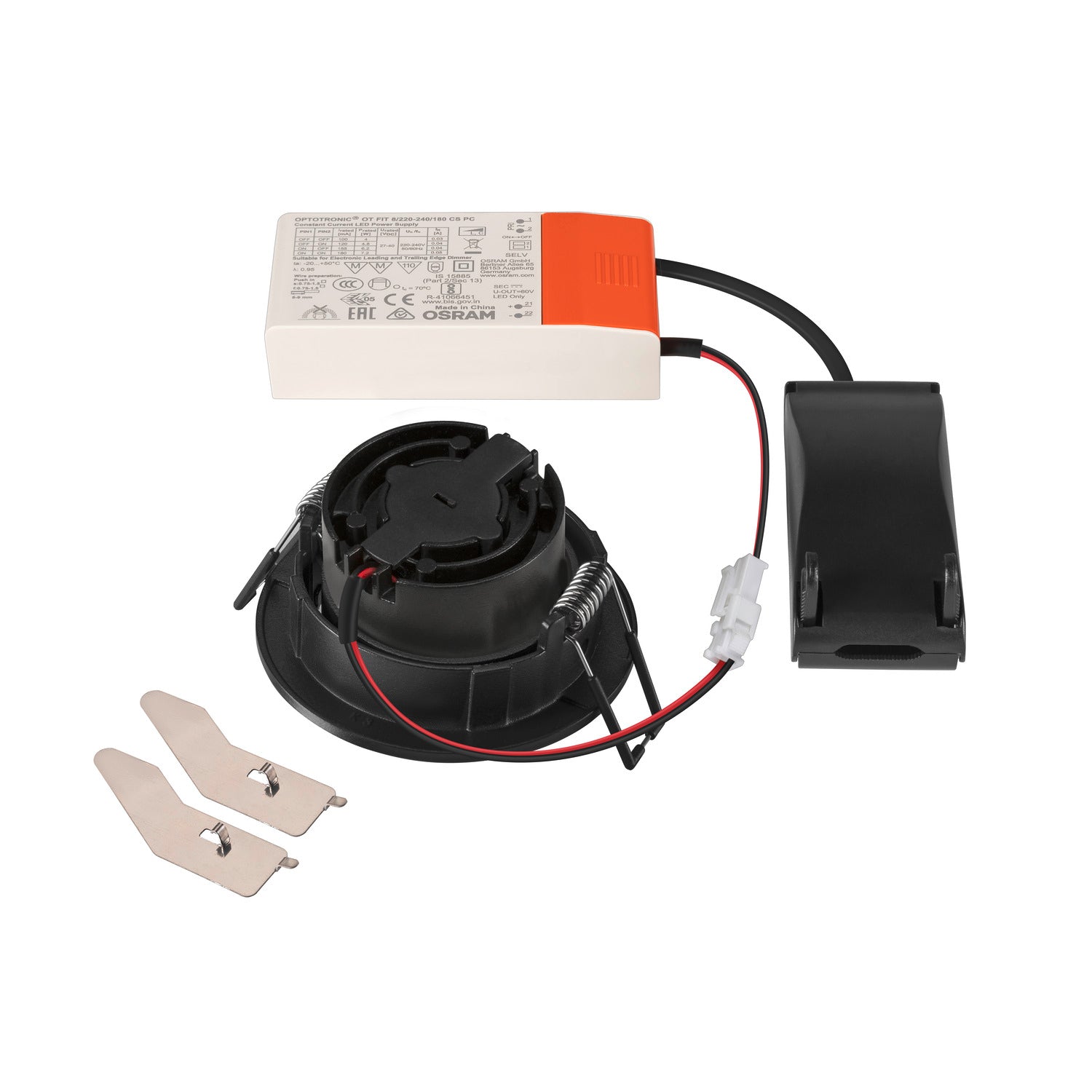 NEW TRIA® UNIVERSAL 68, luminária para encastrar no teto, 2500/3000/4000 K, 60°, IP 20, redondo, preto