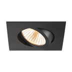 NEW TRIA® UNIVERSAL 68, luminária para encastrar no teto, 2500/3000/4000 K, 38°, IP 20, quadrado, preto