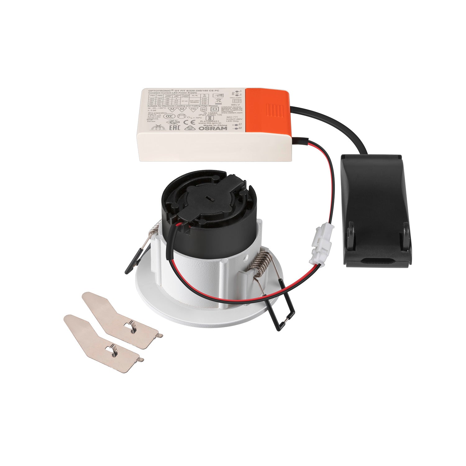 NEW TRIA® UNIVERSAL 68, luminária para encastrar no teto, 2500/3000/4000 K, 38°, IP 20 / IP 65, redondo, branco