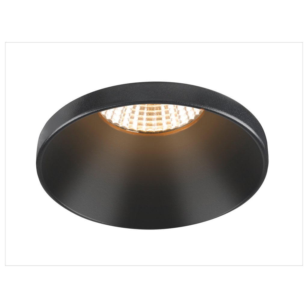 NEW TRIA® 75, aro para encastrar no teto, profundo, moldura, D: 8,2 A: 4,9 cm, IP 20, preto