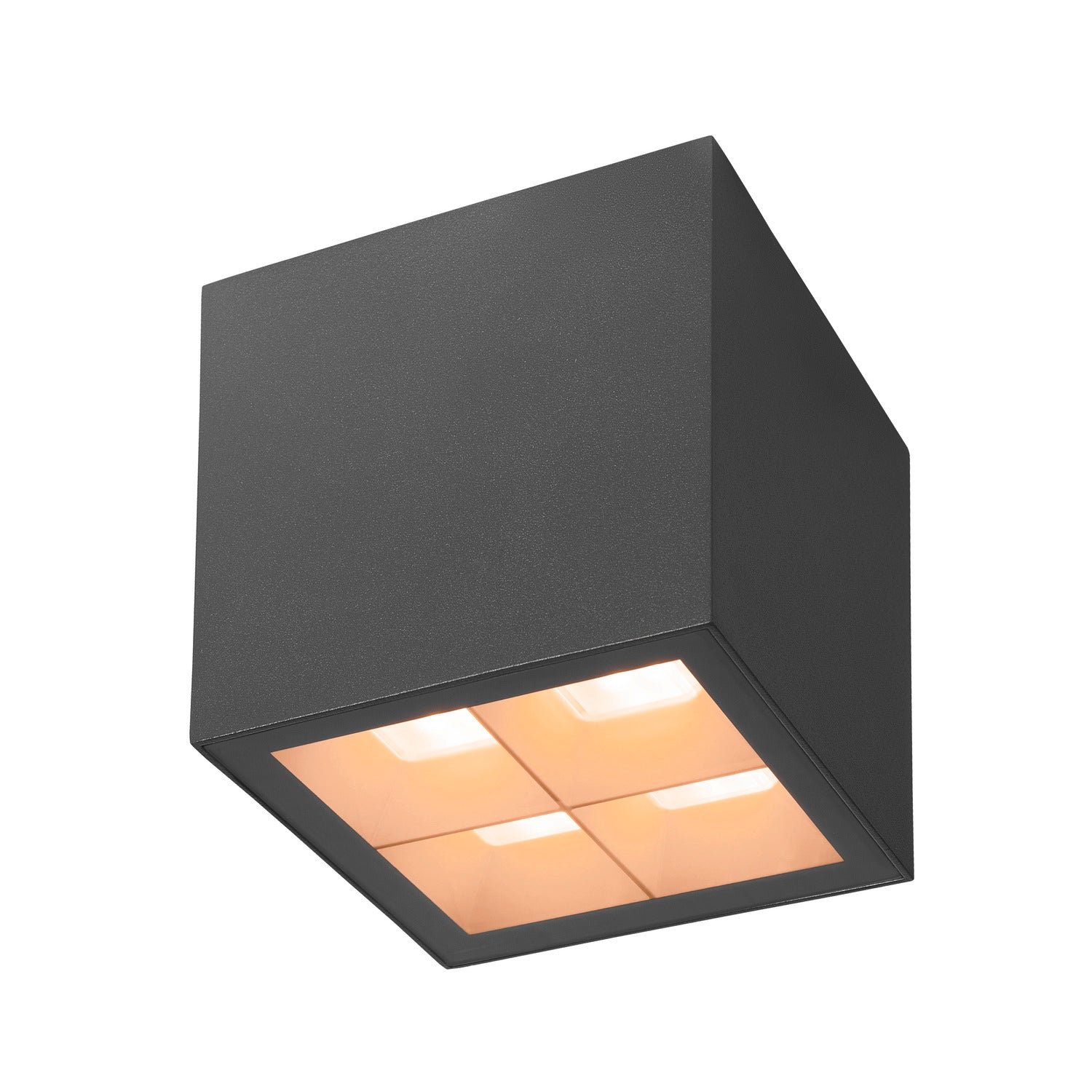S-CUBE, luminária saliente para teto, 2700/3000 K, 15 W, PHASE, 80°, antracite