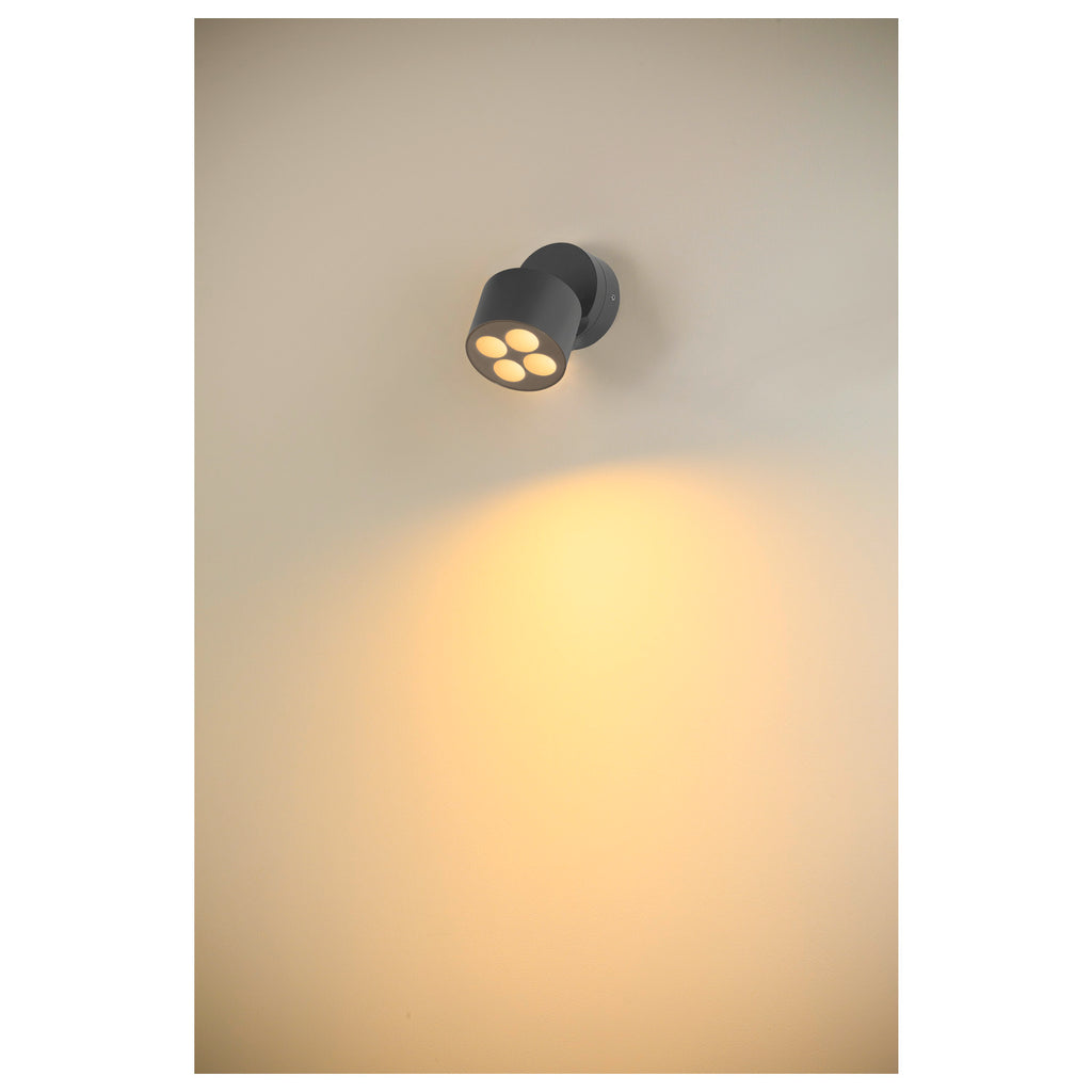 R-CUBE, luminária saliente para parede e teto, 2700/3000 K, 15 W, PHASE, 70°, antracite