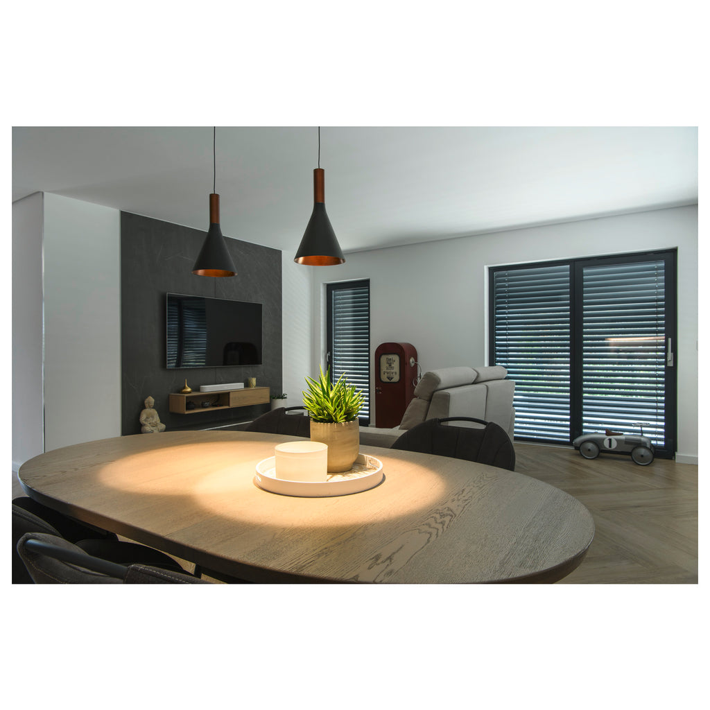 LALU®, luminária suspensa, Led Base, Mix&Match, 150 cm, 9,5 W, 3000 K, PHASE, bronze