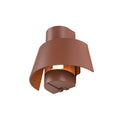 PHOTONI, luminária saliente para a parede, cónica, 1x máx. 13 W, E27, oxidada