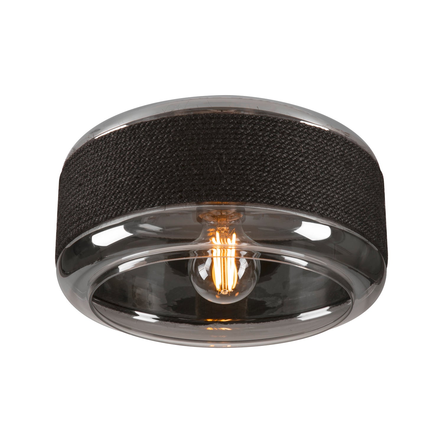 PANTILO ROPE 27, luminária saliente para parede e teto, cilíndrica, 1x máx. 15 W E27, prateado