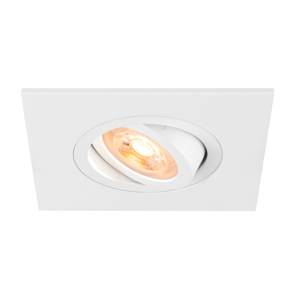NEW TRIA® 75 XL, luminária para encastrar no teto, quadrado, máx. 10 W, GU10, branco
