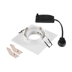NEW TRIA® 75 XL, luminária para encastrar no teto, quadrado, máx. 10 W, GU10, branco
