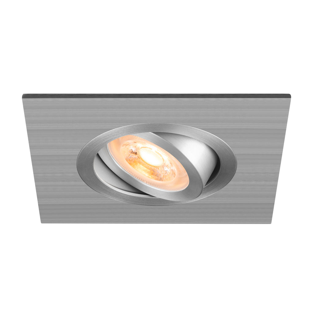 NEW TRIA® 75 XL, luminária para encastrar no teto, quadrado, máx. 10 W, GU10, alumínio