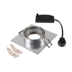 NEW TRIA® 75 XL, luminária para encastrar no teto, quadrado, máx. 10 W, GU10, alumínio