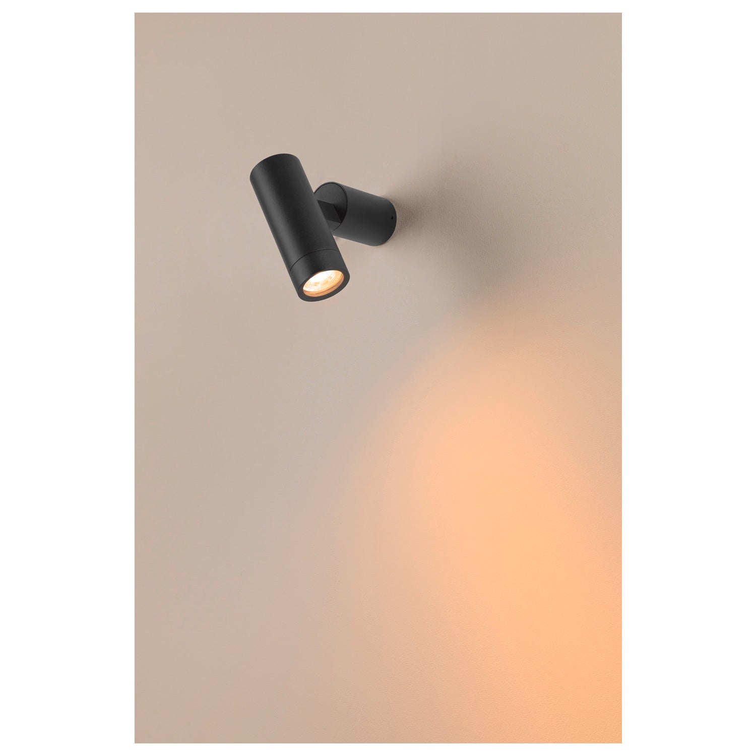 S-TUBE, luminária saliente para a parede, redonda, 1x máx. 10 W GU10, preto