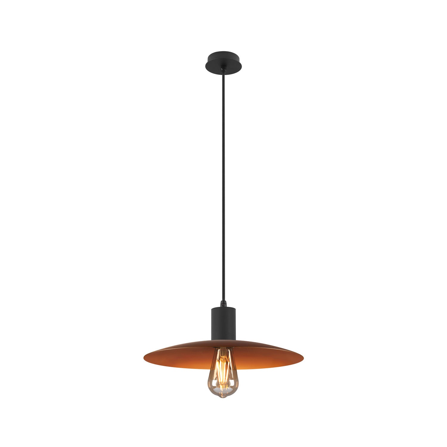 LALU®, luminária suspensa, Mix&Match, 150 cm, E27,máx. 10 W, preto