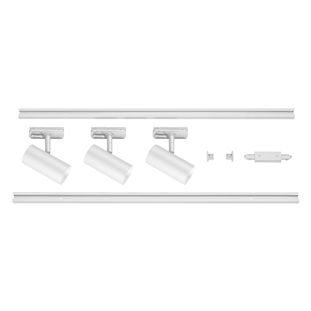 NOBLO® SPOT, conjunto sistema de trilhos, redondo, 2700 K, 19 W, secção de fase, 32°, branco