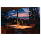 VINOLINA TWO, luminária de mesa, bateria, IP65, 2200/2700/3000 K, TOUCH, ferrugem