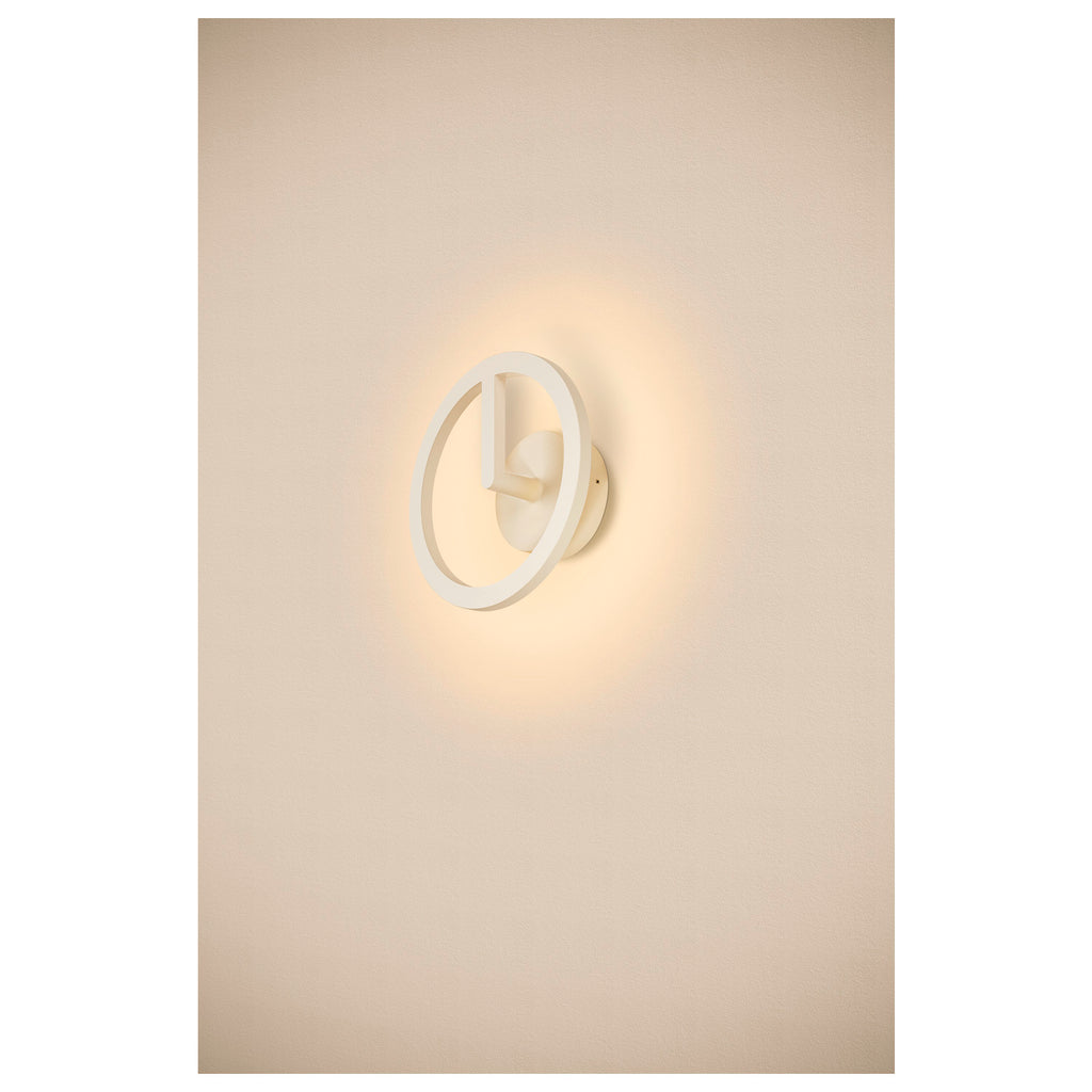 Q-RING, luminária de parede, 3000 K, PHASE, IP65, branco
