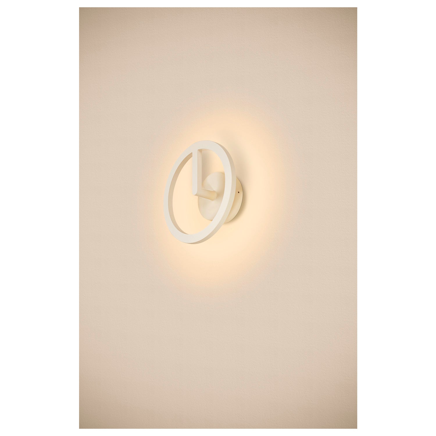 Q-RING, luminária de parede, 3000 K, PHASE, IP65, branco
