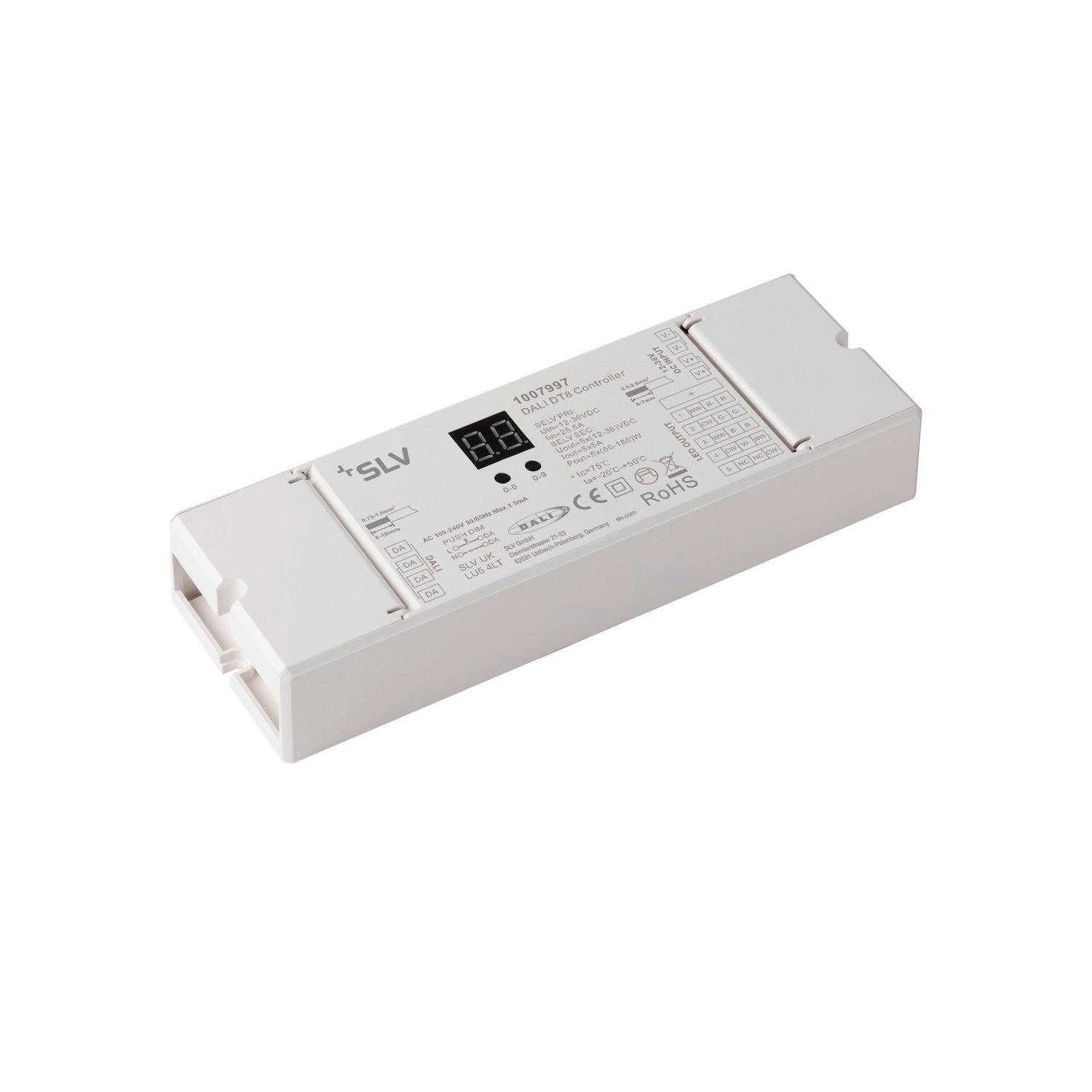 Controller - Controlador, Tira LED 24V, DALI, DT8, 5 Canais