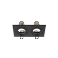 NEW TRIA - NOVO TRIA® 155, anel de teto embutido, C: 17 L: 9 A: 4 cm, duas lâmpadas, IP 20, preto