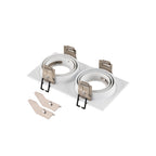 NEW TRIA - NOVO TRIA® 155, anel de teto embutido, C: 17 L: 9 A: 4 cm, duas lâmpadas, IP 20, branco