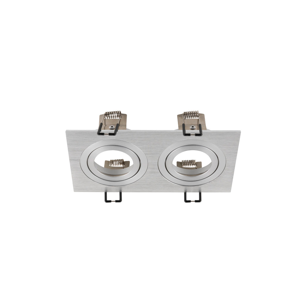 NEW TRIA - NOVO TRIA® 155, anel de teto embutido, C: 17 L: 9 A: 4 cm, duas lâmpadas, IP 20, alumínio