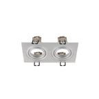 NEW TRIA - NOVO TRIA® 155, anel de teto embutido, C: 17 L: 9 A: 4 cm, duas lâmpadas, IP 20, alumínio
