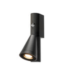 T-TUBE, luminária de parede para montagem em superfície, GU10, simples, sensor, IP44, máx. 10 W, preto