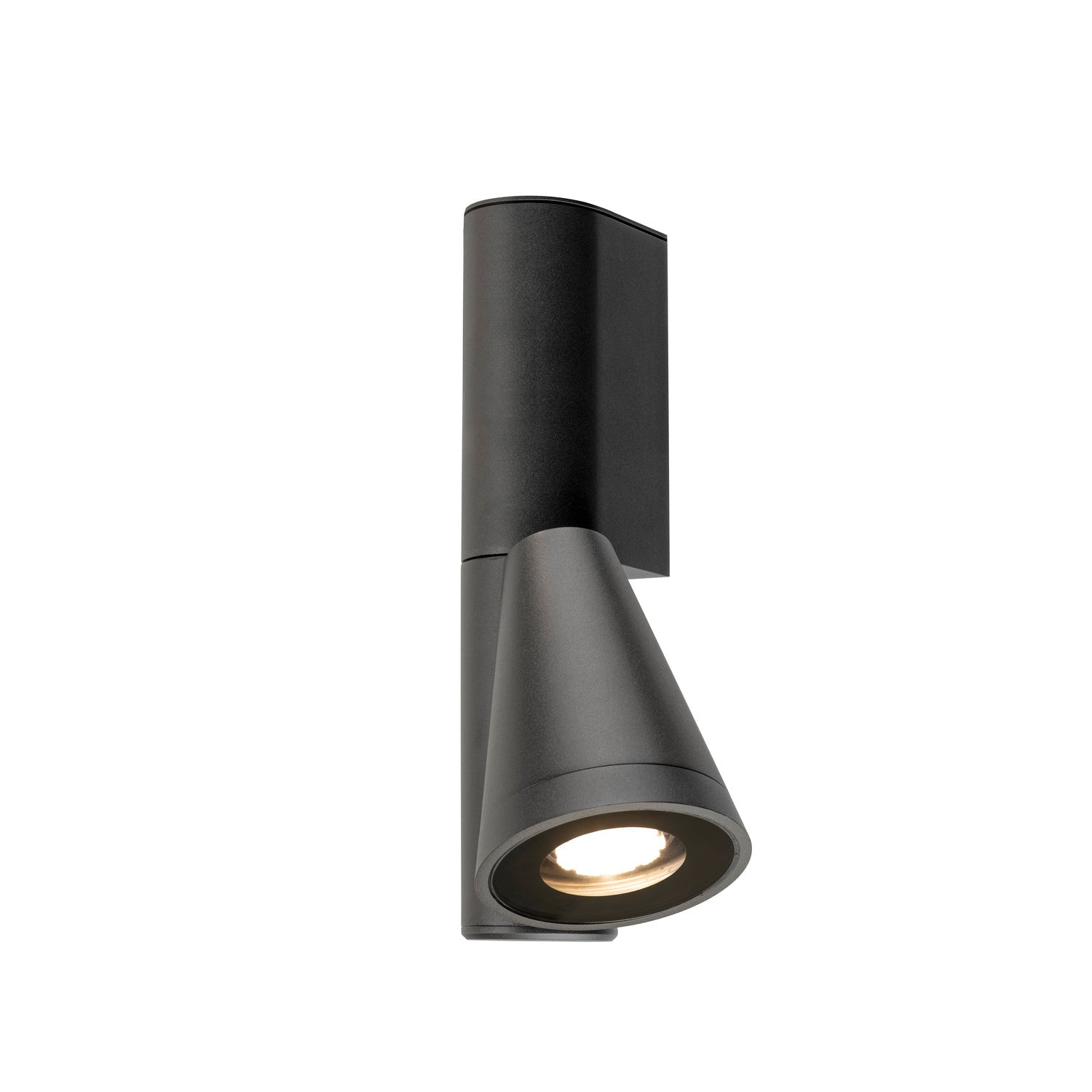 T-TUBE, luminária de parede de montagem saliente, GU10, simples, IP44, máx. 10 W, preto