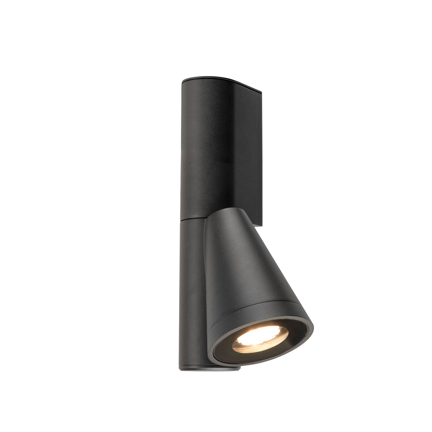 T-TUBE, luminária de parede de montagem saliente, GU10, simples, IP44, máx. 10 W, preto