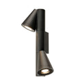 T-TUBE, luminária de parede de montagem na superfície, GU10, duplo, IP44, máx. 10 W, preto