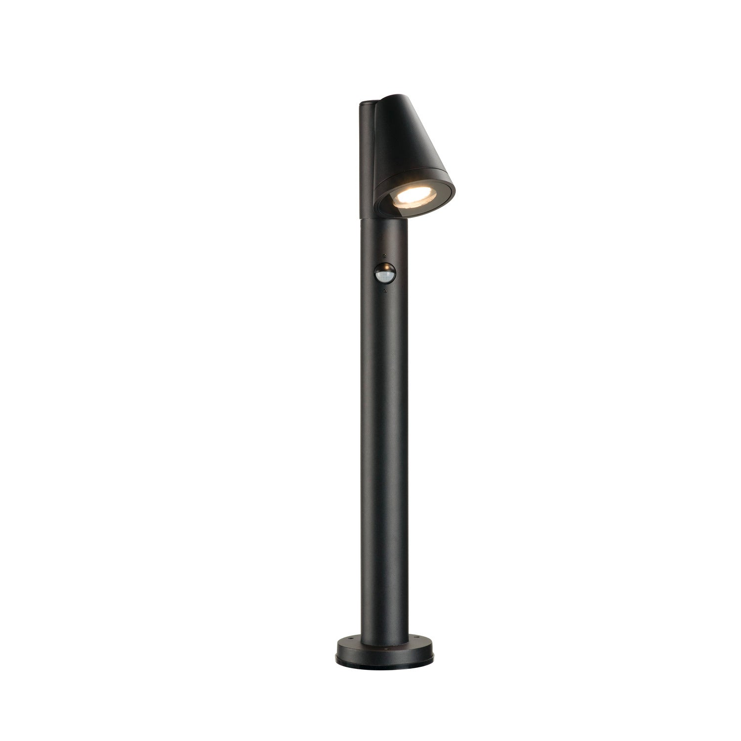 T-TUBE 70 POLE, luminária de exterior de instalação livre, GU10, simples, sensor, IP44, máx. 10 W, preto
