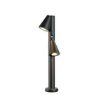 T-TUBE 70 POLE, candeeiro de pé exterior, GU10, duplo, sensor, IP44, máx. 10 W, preto