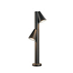 T-TUBE 70 POLE, candeeiro de pé para exterior, GU10, duplo, IP65, máx. 10 W, preto