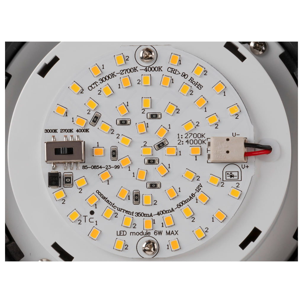 CYFT WAVE, luminária saliente para parede e teto, 2700/3000/4000 K, 6,5 W, PHASE, preto / leitoso