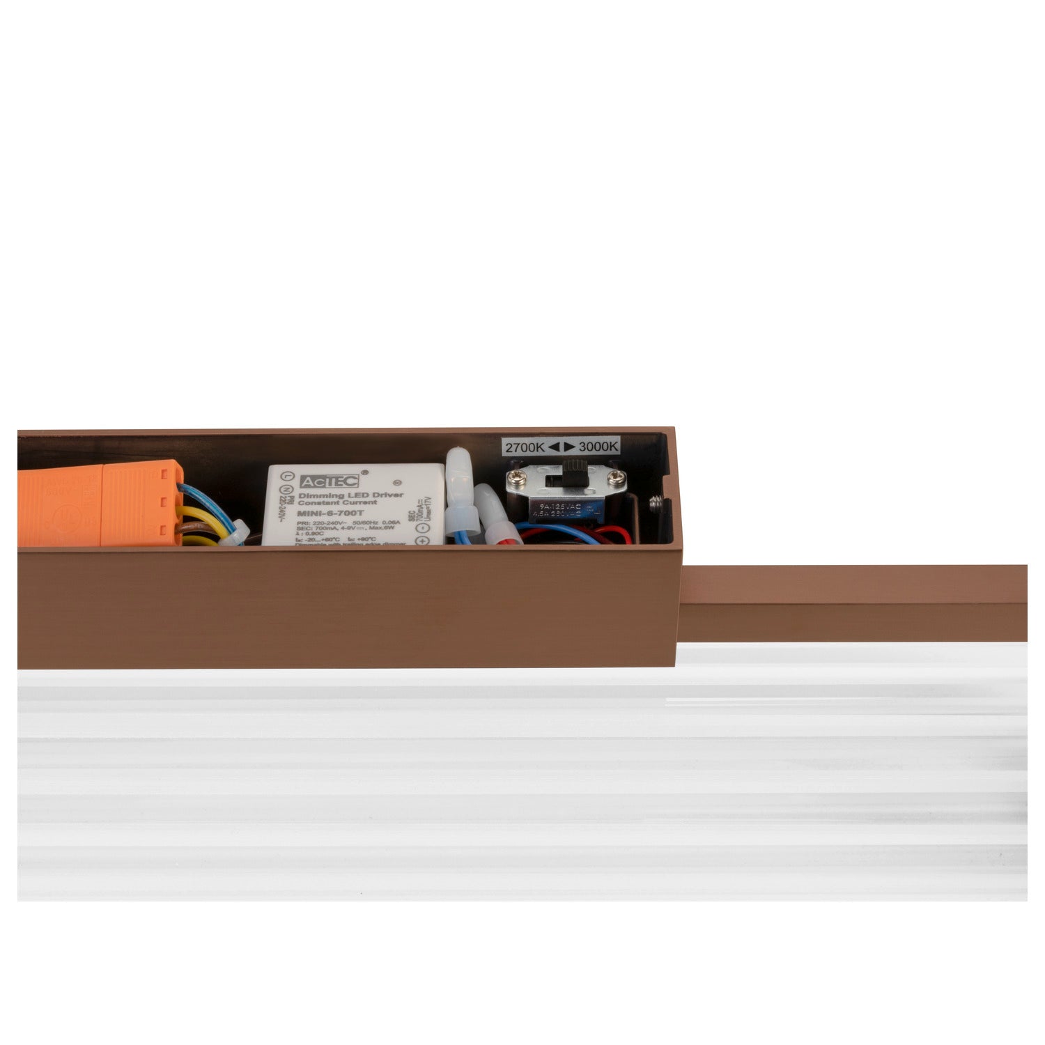 QUIMERA, Aplique de Parede, 2700/3000 K, PHASE, cobre