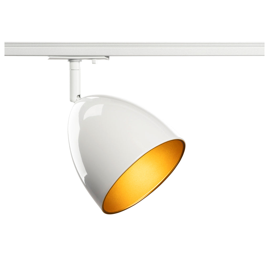 PARA CONE 14, luminária de sistema monofásico, GU10, branco/dourado