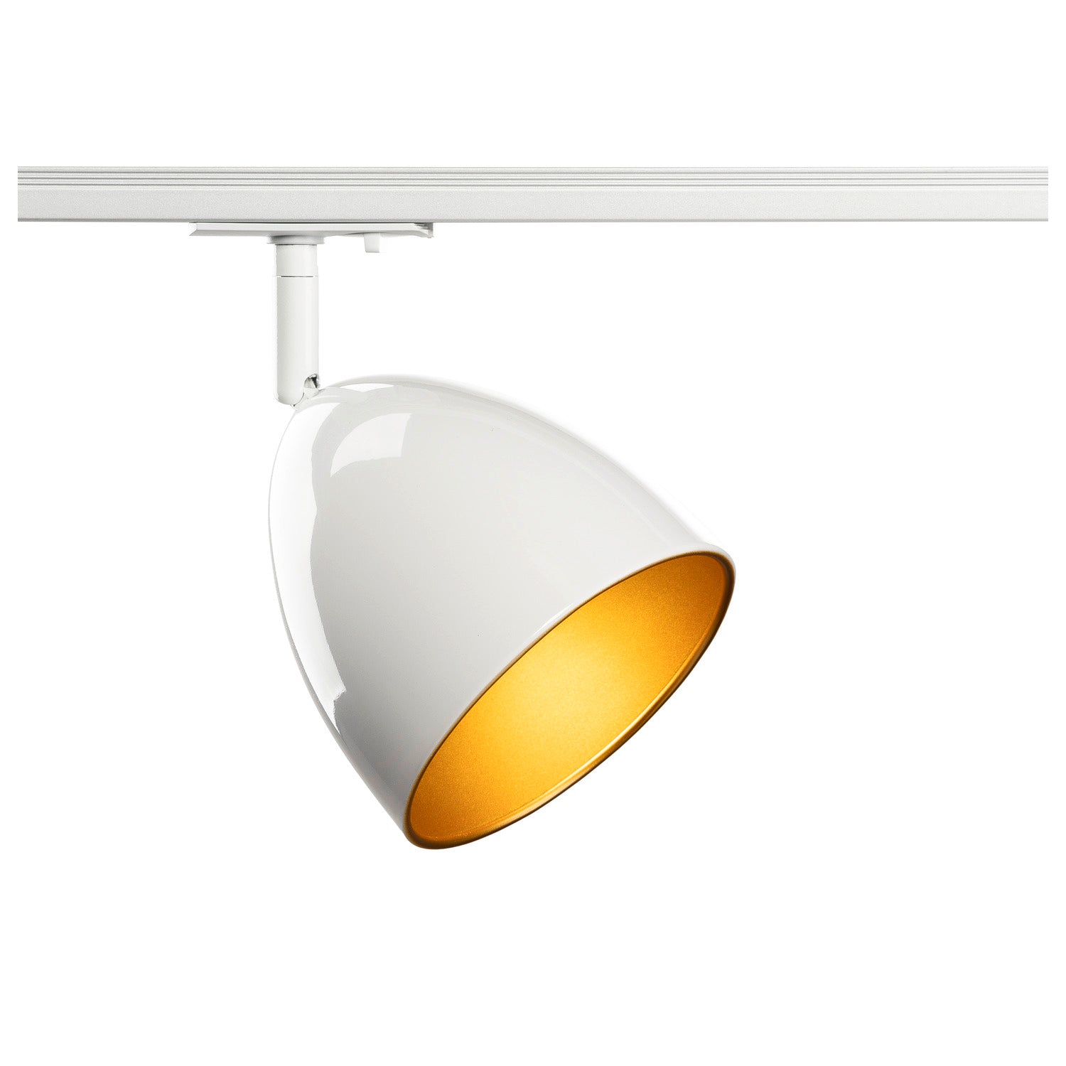PARA CONE 14, luminária de sistema monofásico, GU10, branco/dourado