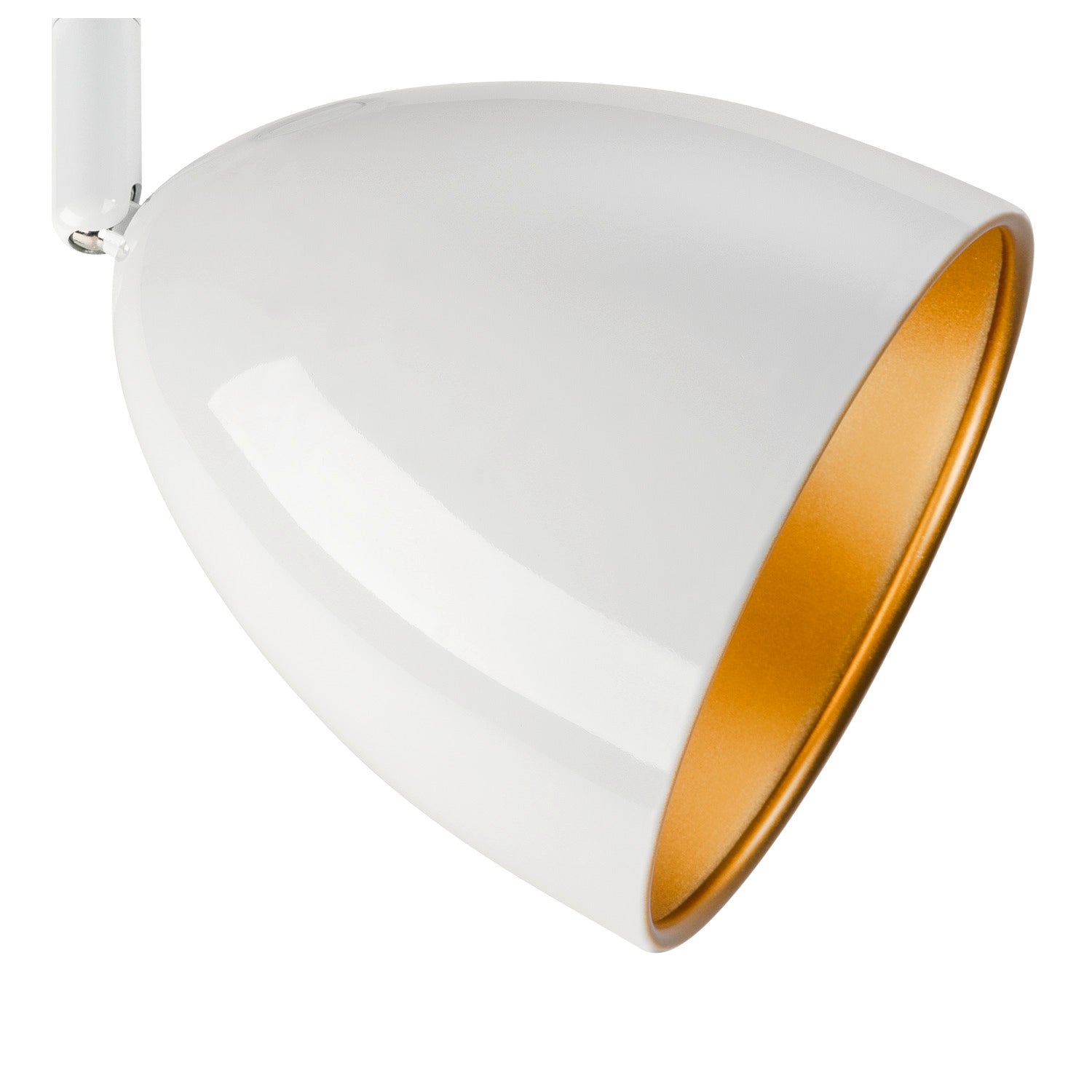 PARA CONE 14, luminária de sistema monofásico, GU10, branco/dourado