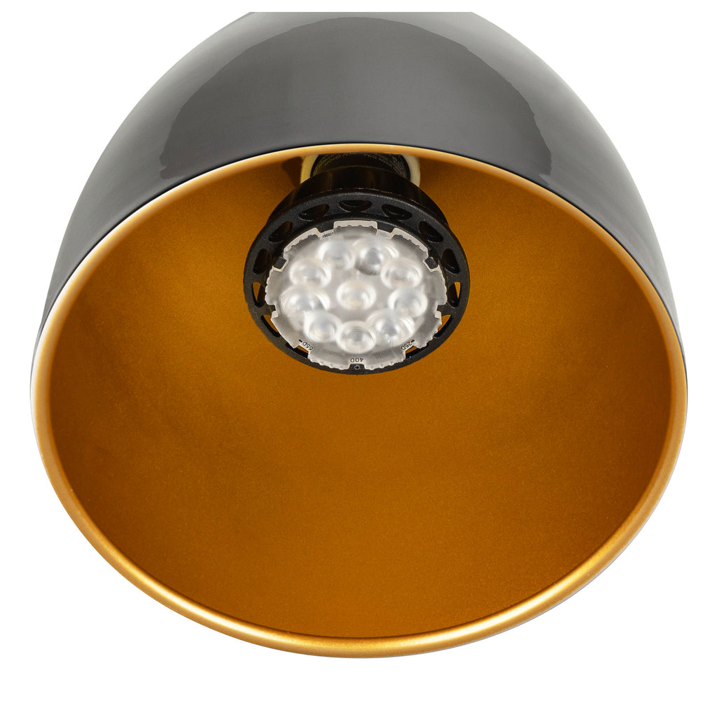 PARA CONE 14, luminária de sistema trifásico, GU10, preto/dourado