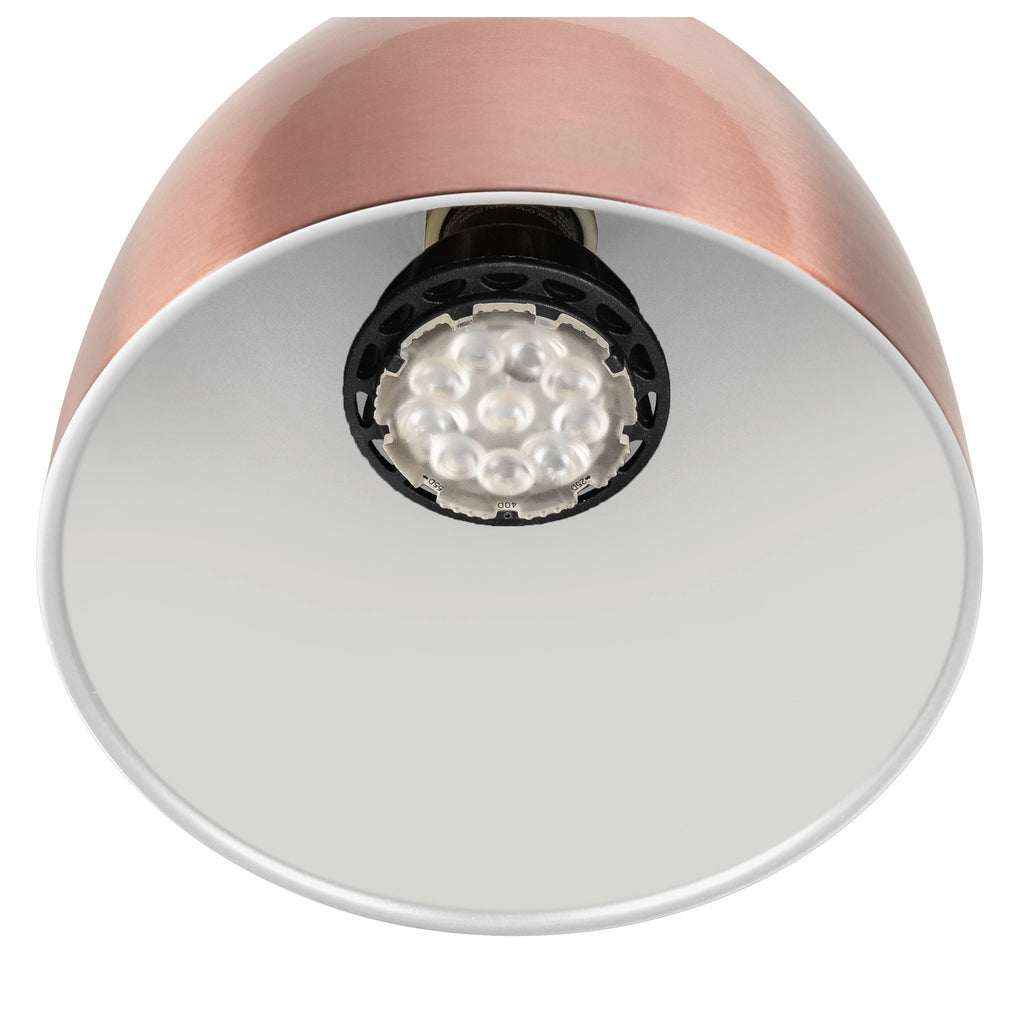 PARA CONE 14, luminária de sistema trifásico, GU10, cobre/branco
