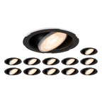 Conjunto composto por 12 x UNIVERSAL DOWNLIGHT PHASE 38°, fixa/orientável, sem cobertura