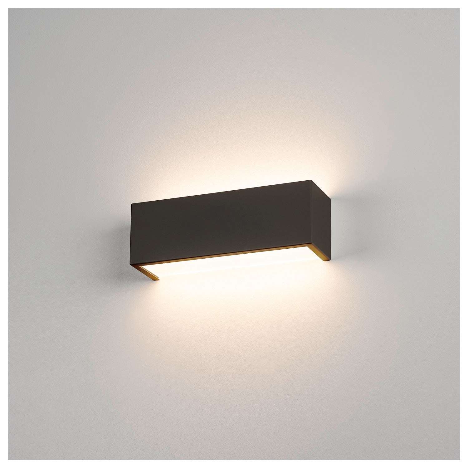 CHROMBO, Aplique de parede, quadrado, 3000 K, 8 W, PHASE, 120°, preto