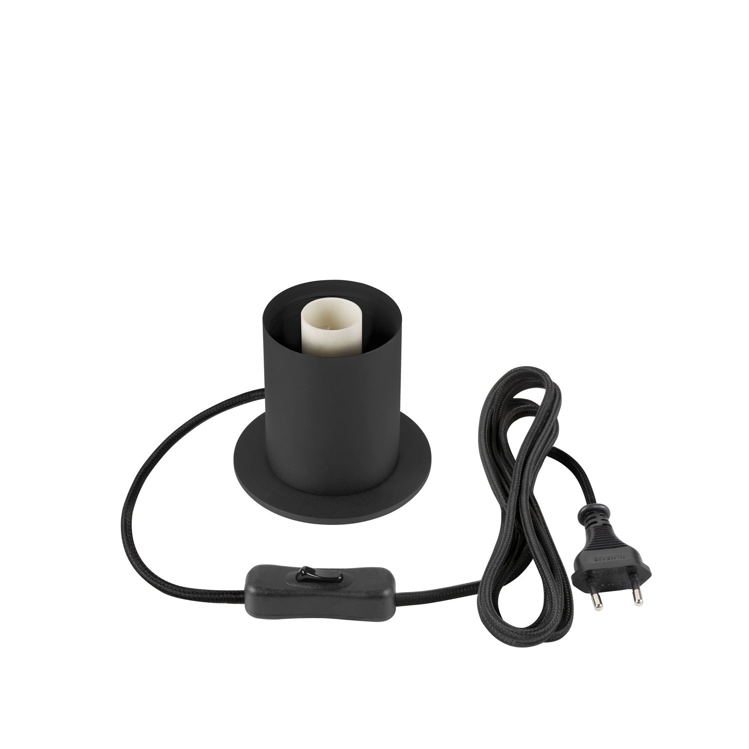 VARYT, Candeeiro de mesa, redondo, 1x máx. 6 W, E14, preto
