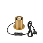 VARYT, Candeeiro de mesa, redondo, 1x máx. 6 W, E14, latão