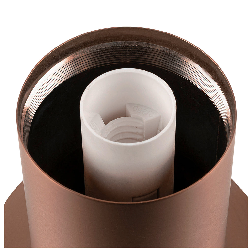 VARYT, Candeeiro de mesa, redondo, 1x máx. 6 W, E14, cobre