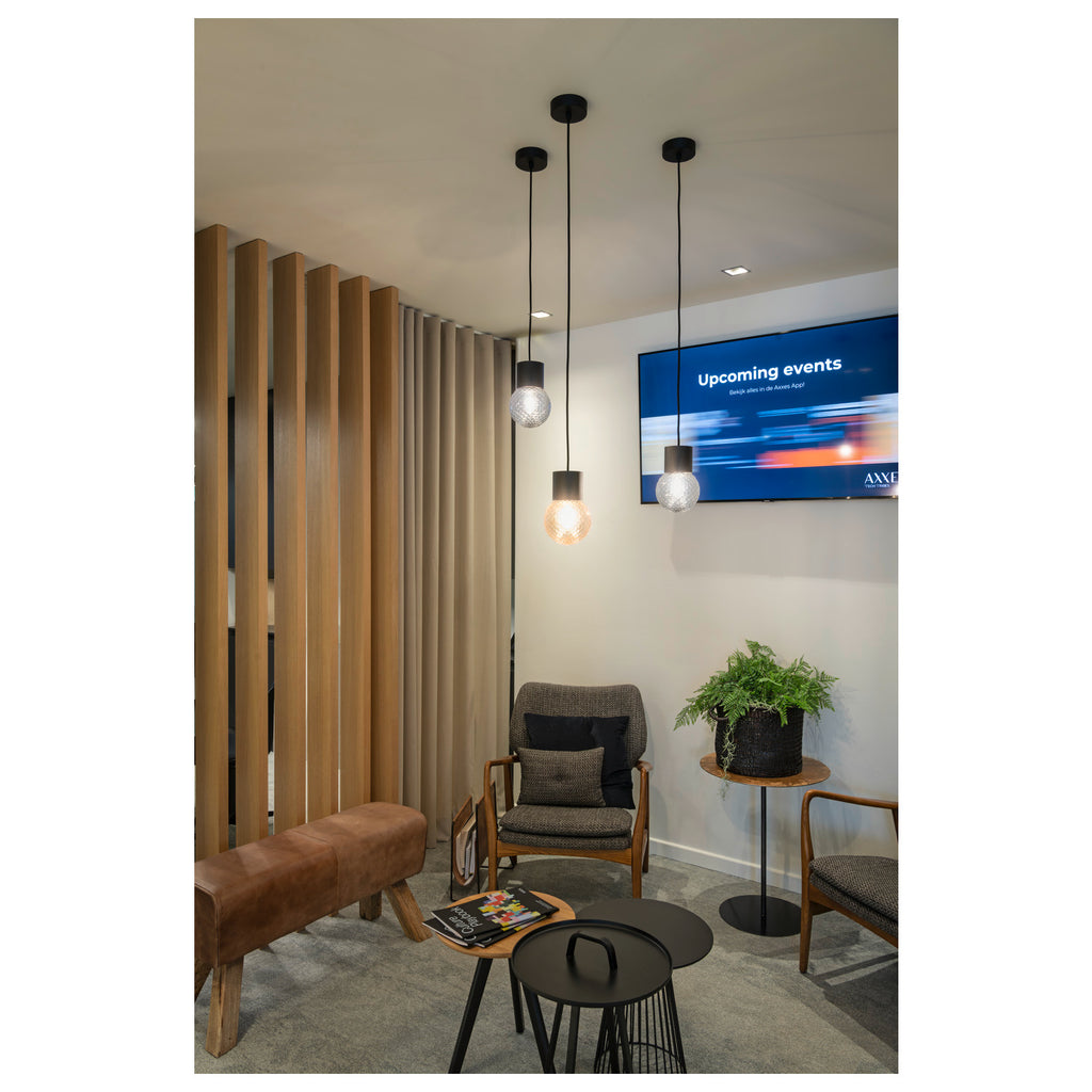 VARYT, Candeeiro suspenso, E14, Comprimento do pendente 150 cm, 1x máx. 6 W, preto