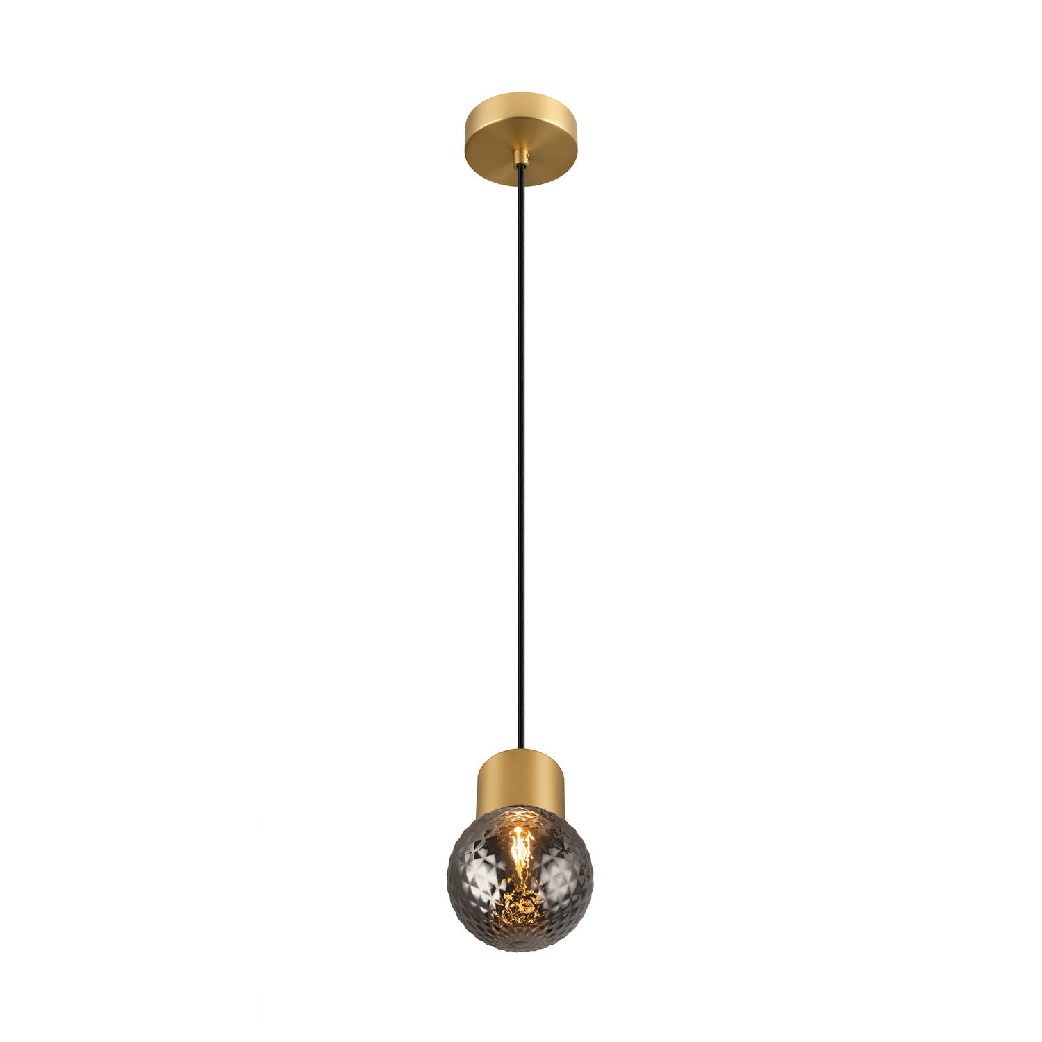 VARYT abajur de vidro, Diamant smoke