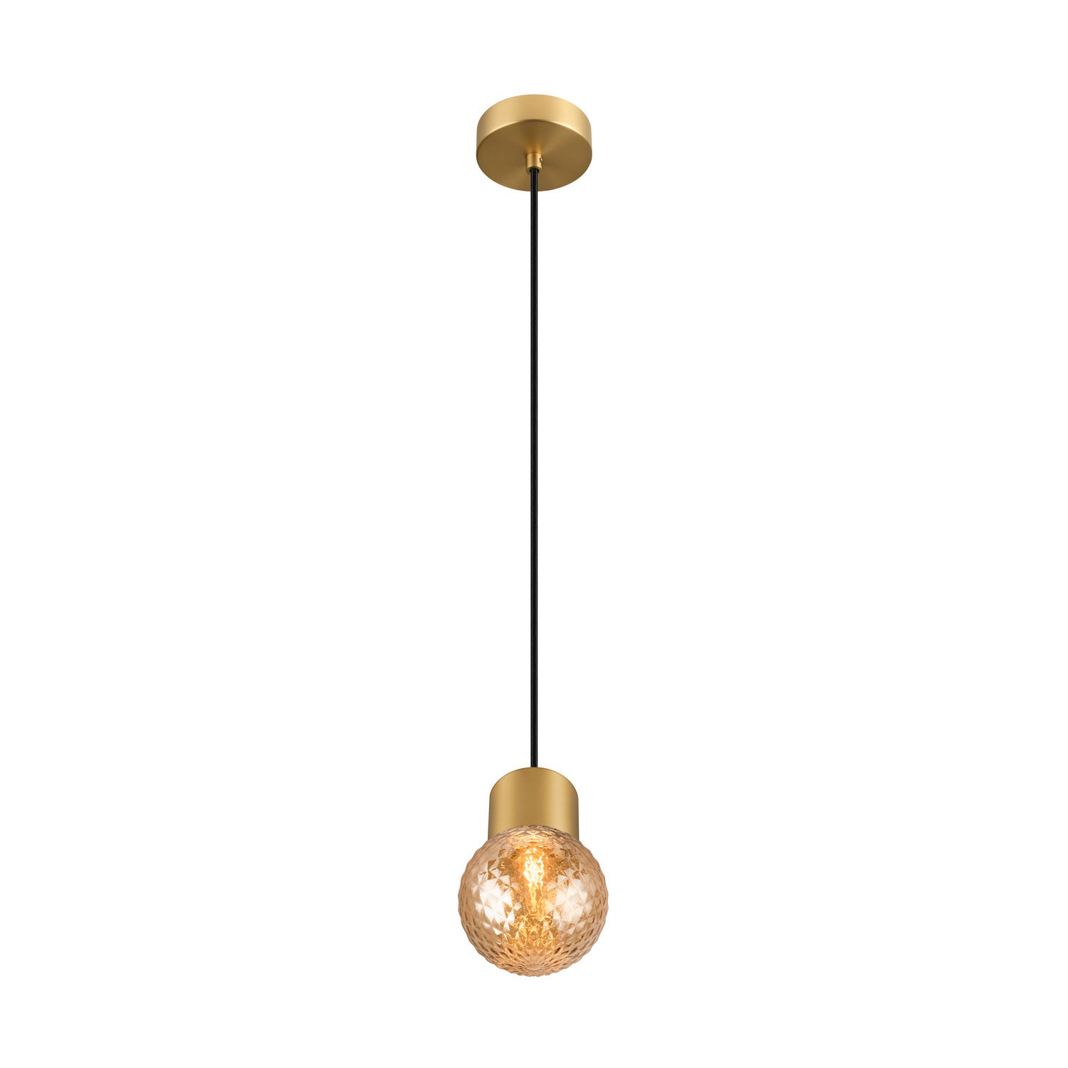 VARYT abajur de vidro, Diamant amber