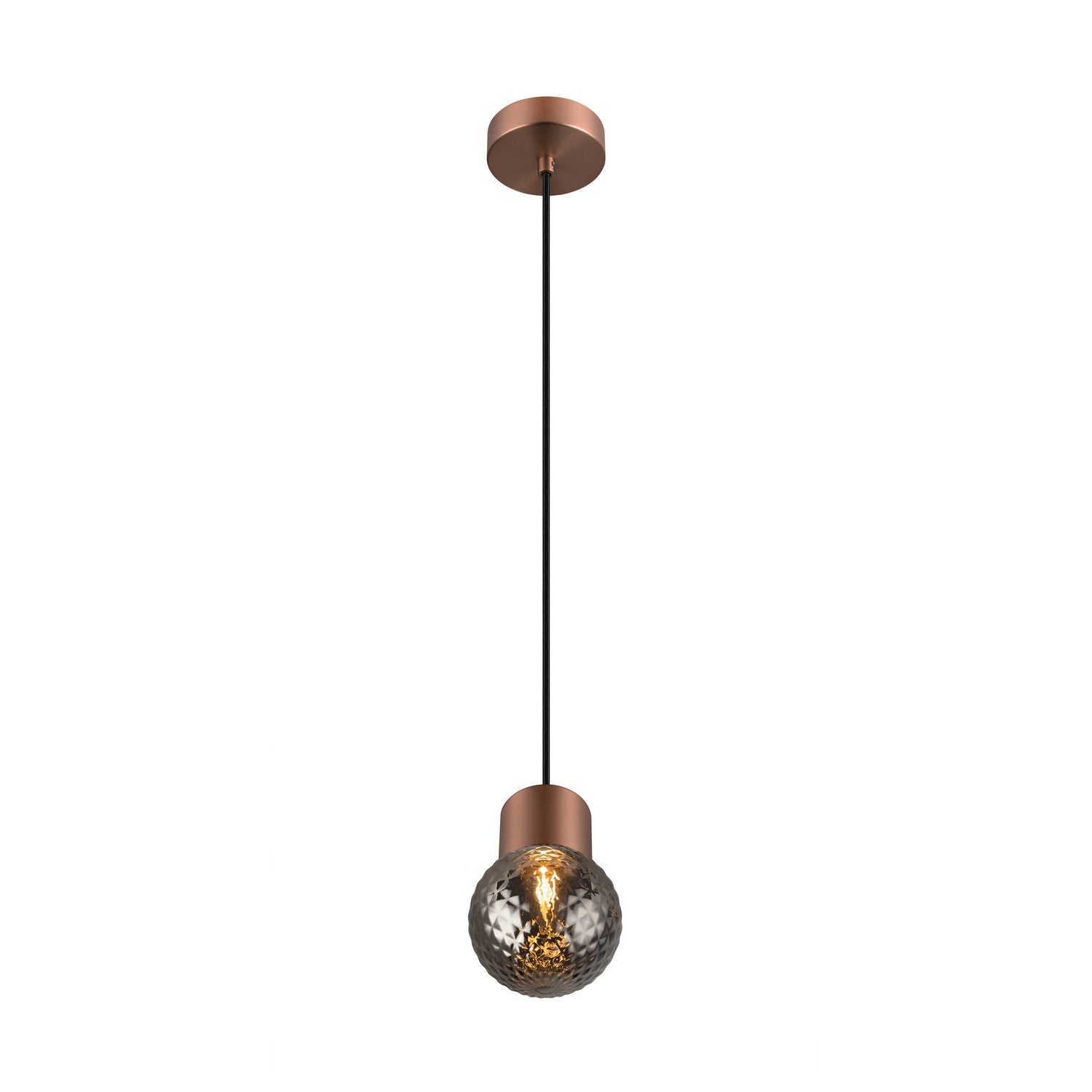 VARYT abajur de vidro, Diamant smoke